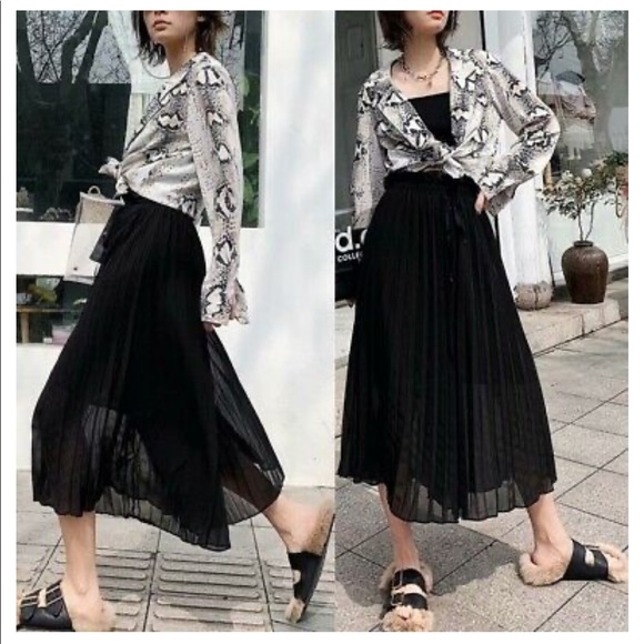 Zara pleated wide  pants bloggers favorite - Picture 8 of 9